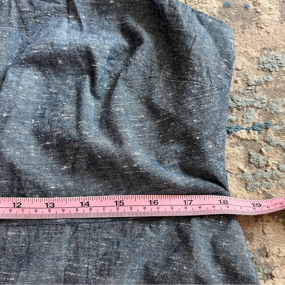 Madewell Button Front Chambray Backless Tank Dres… - image 8